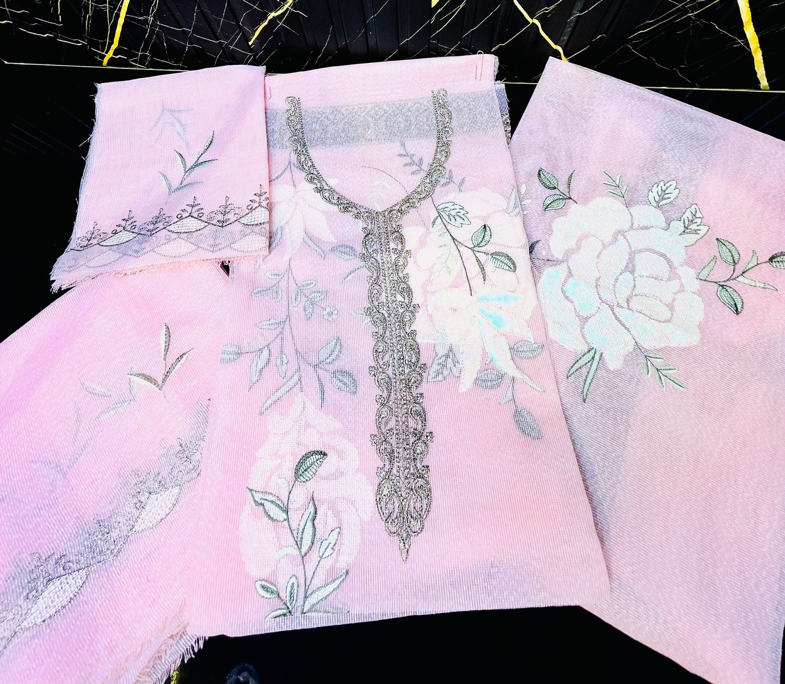 khaadi net fabric 2pc